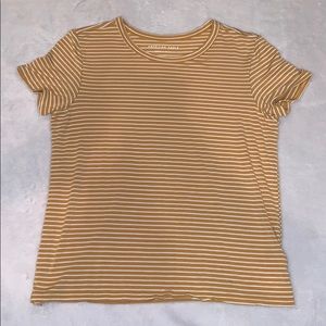 Yellow and White Striped American Eagle Top